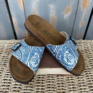 Birkenstock Birki's Catalina Sandals Blue White Sz L7-7.5, M5, EU 38